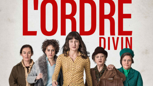 Affiche officielle de « L’Ordre divin » (2017) représentant cinq femmes suisses déterminées, incarnant l’émancipation féminine et le combat pour le suffrage féminin en Suisse.