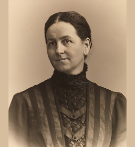 Portrait photographique d’Emma Pieczynska-Reichenbach (1854–1927), pionnière du féminisme suisse, fin du XIXe siècle.