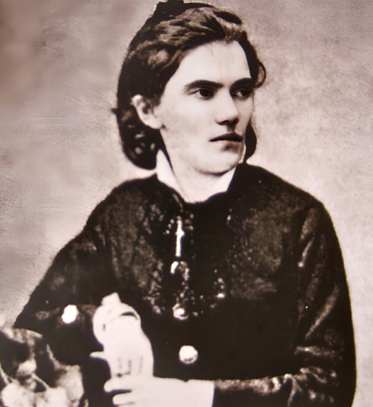 Portrait photographique de Meta von Salis (1855-1929), historienne suisse et pionnière du suffrage féminin, fin du XIXe siècle.