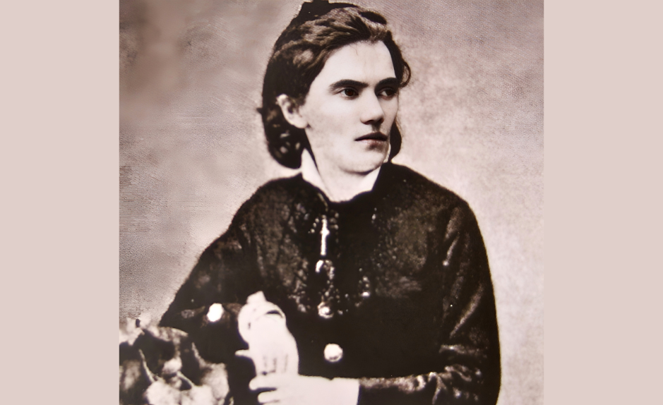 Portrait photographique de Meta von Salis (1855-1929), historienne suisse et pionnière du suffrage féminin, fin du XIXe siècle.