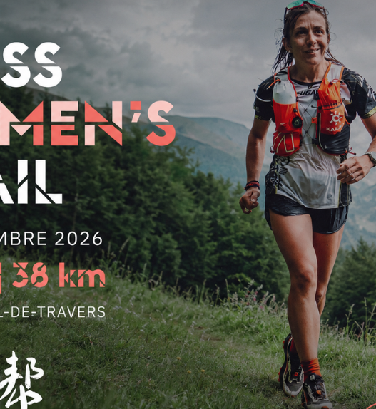 Swiss Women’s Trail 2026 à Couvet dans le Val-de-Travers, avec une traileuse en montagne