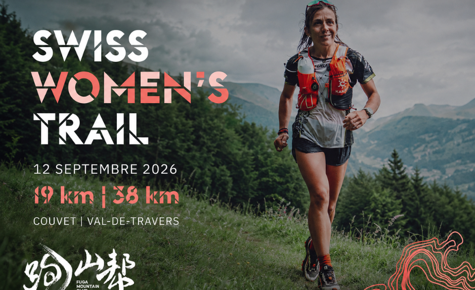 Swiss Women’s Trail 2026 à Couvet dans le Val-de-Travers, avec une traileuse en montagne